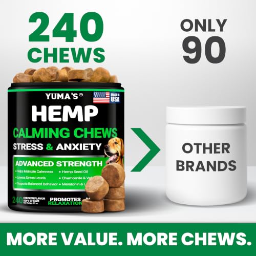 Hemp Calming Chews for Dogs - 240 Treats - Advanced Dog Calming Chews - Image 2