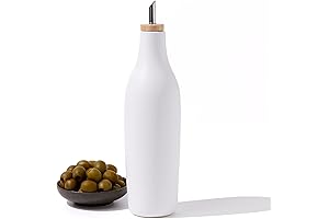 Elegant Olive Oil Dispenser: Ceramic Bottle with Modern Design for Refined Kitchens