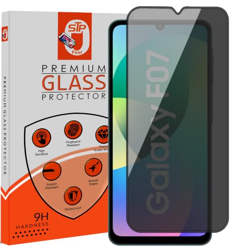 Image of STP FEEL Premium Grade Privacy Tempered Glass Screen Protector Guard Compatible For Samsung A07 5G (6.7 Inch, Pack of 1) Full Edge to Edge Coverage Anti-Spy /Anti-Peeping 9H Hardness