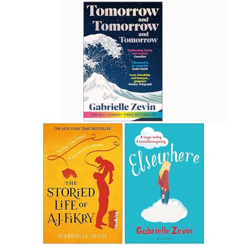 Conjunto de 3 libros de la colección Gabrielle Zevin (Mañana y Mañana y mañana [tapa dura], La vida histórica de AJ Fikry y otros lugares)