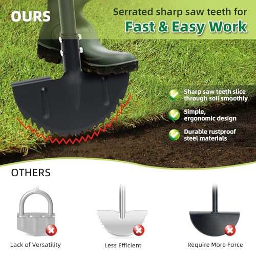 Adjustable T-Grip Half Moon Edger
