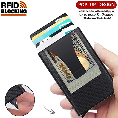 Card Holder, Men Credit Card Holder,Front Pocket Minimalist Card Case Anti-RFID-theft Auto Pop Up Slim Wallets for Men3