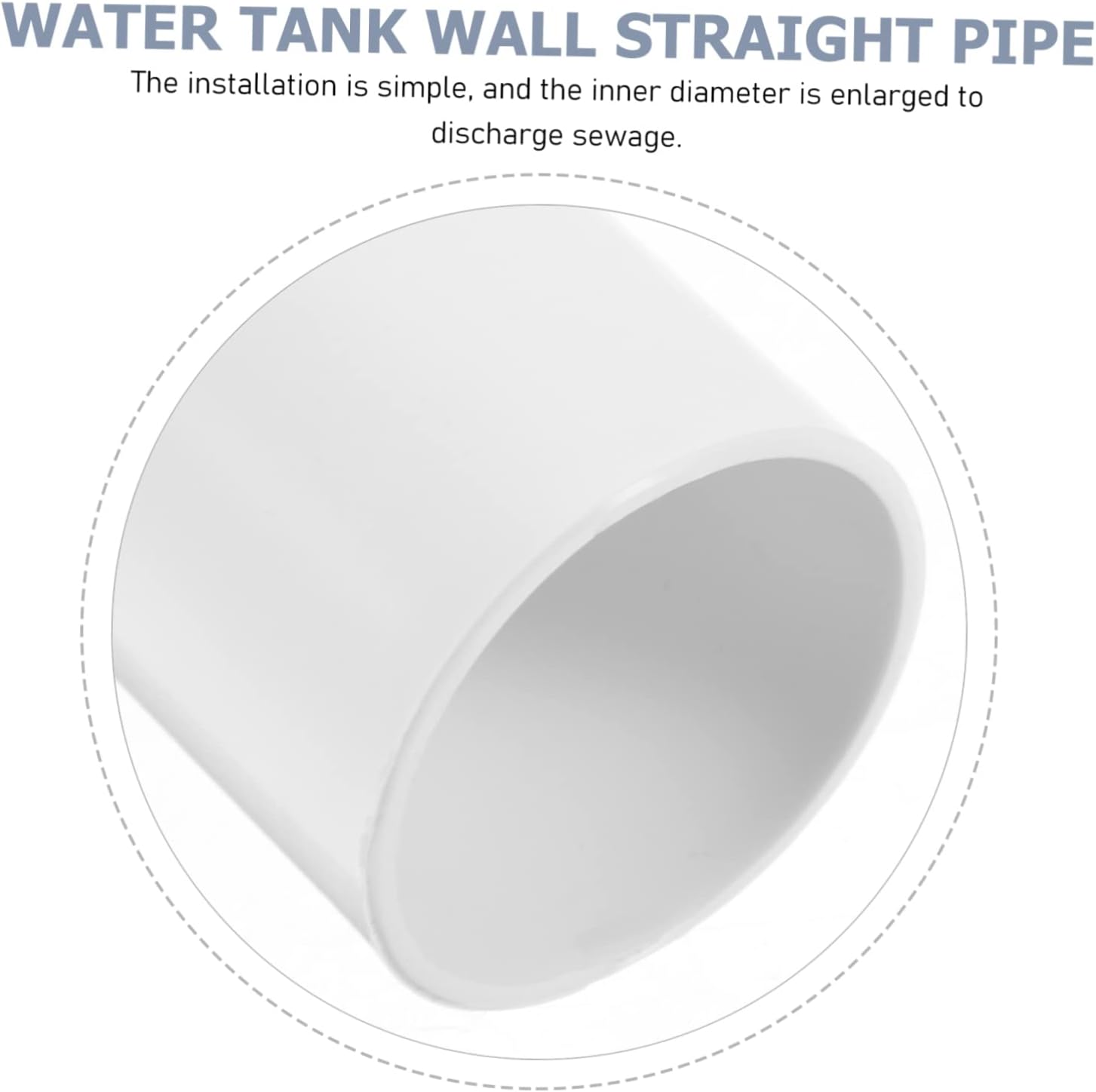 TEHAUX 2sets Concealed Toilet Flush Lengthened Tube Durable Drainage Accessory for Wall Drain High Toughness Sealing Easy Installation Efficient Water Tank Straight Flush 2pcs*2