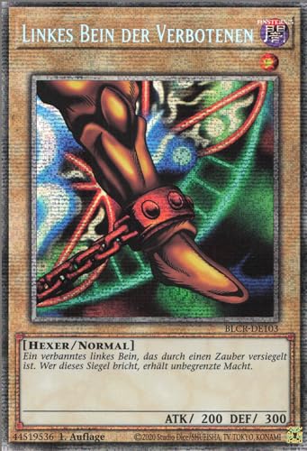 Linkes Bein der Verbotenen BLCR-DE103 Starlight Rare Deutsch Near Mint 1. Auflage - Battles of Legend: Crystal Revenge - mit ReCollectibles-Versandschutz - für Yu-Gi-Oh!