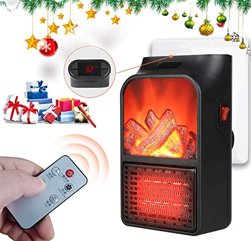 Plug In Heater, 900W Mini Heater Fan, Small Space Heater with Thermostat 12H