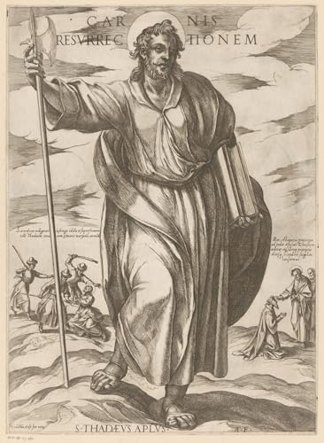 Cuadro en lienzo de San Judas Tadeo de alta calidad artística, lienzo decorativo de 60x90cm