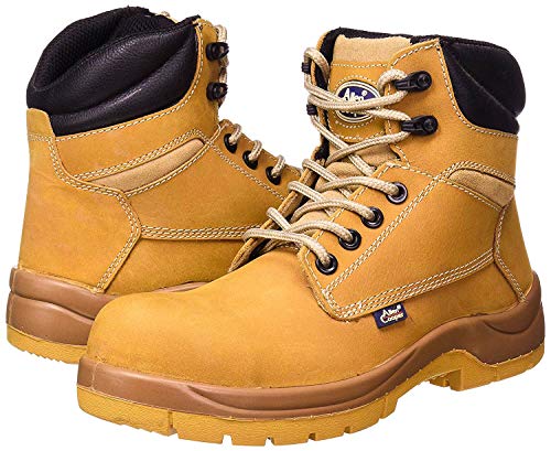 Allen Cooper Tan Shock Absorbing Nitrile Rubber Sole with DIP PU Midsole 300°C Heat Resistant Composite Toe Safety Boot, 9