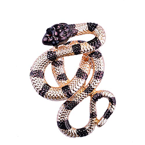 PONCTUEL ESCARGOT Vintage Snake Shape Pins Brooches Female Jewelry Retro Antique Party Dress Costume Brooche Accessories for Women (Brown)