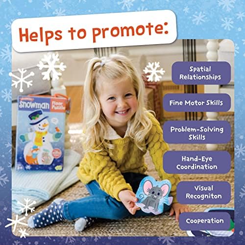 Peaceable Kingdom Shimmery Snowman Floor Puzzle – 40-Pc. Jumbo Puzzle is Over 3 Feet Tall – Fun at Home or in The Classroom for Kids Ages 3 & Up 3 51LBQf8R0eL. AC