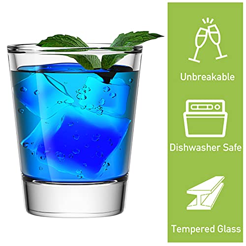 Aoeoe 30 Pack Heavy Base Shot Glass Set, 1.5 Oz Whiskey Shot Glasses, Clear Shot Glasses Bulk, Small Shot Glasses, Round Espresso Shot Glass, Glass Cups For Vodka, Whiskey, Tequila, Espresso, Liquor #TOP3