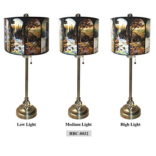 Image of Royal Designs, Inc. Trendy Decorative Handmade Drum Shade, Made in USA, 12in, HBC-8032-12-2, 4 Seasons - 2 Pk