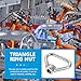 jojofuny 4pcs M10 Stainless Steel Triangle Ring Nut Eye Nut Heavy Duty Threaded Fastener for Lifting and Industrial Use