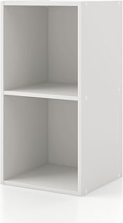 Homes: Inside + Out Apexa 2-Cube Storage Organizer Shelves, Stackable Wo...
