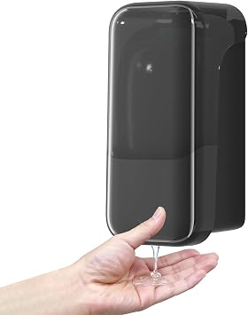 Hand Soap Dispenser Wall Mount, 33fl.oz/1000ml Commercial Liquid Soap Dispenser Bathroom, Manual Hand Sanitizer Dispenser, Grey, CD-1138CD