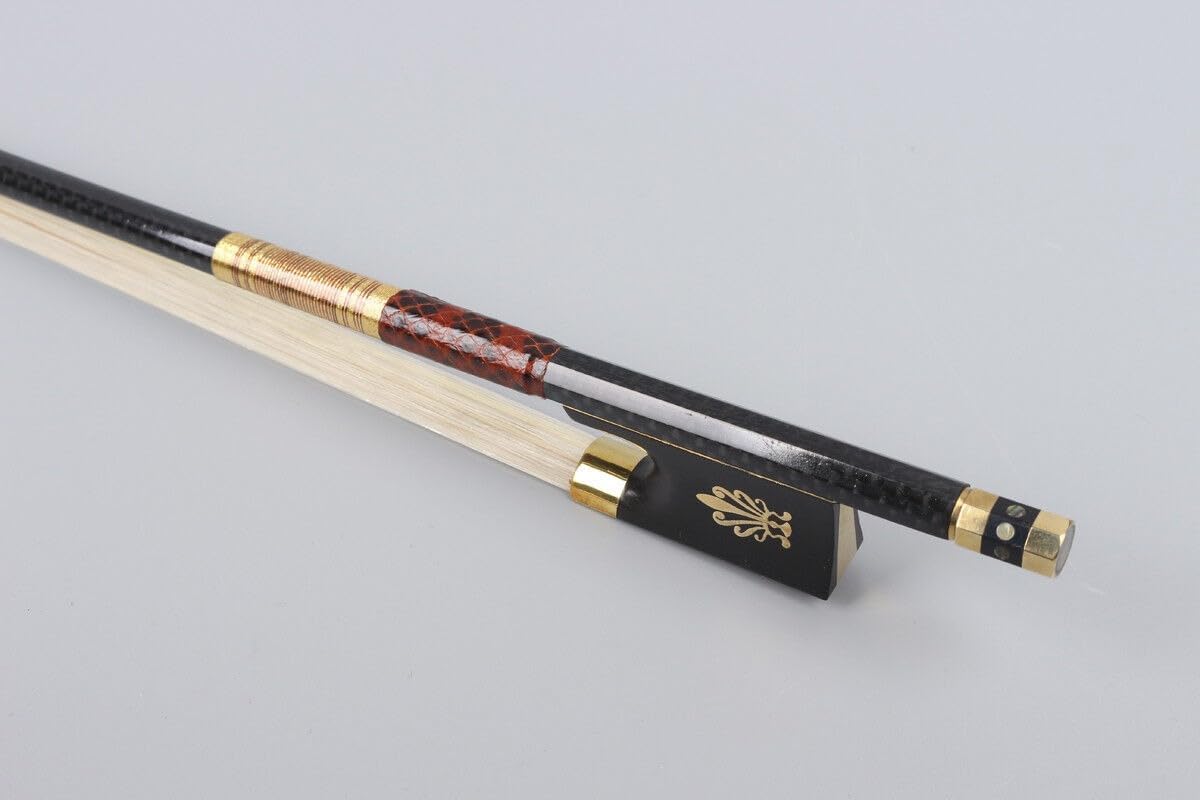 New Violin Bow 4/4 Pernambuco Level Carbon Fiber Stick Straight Performance Bow (4/4 Violin Bow)