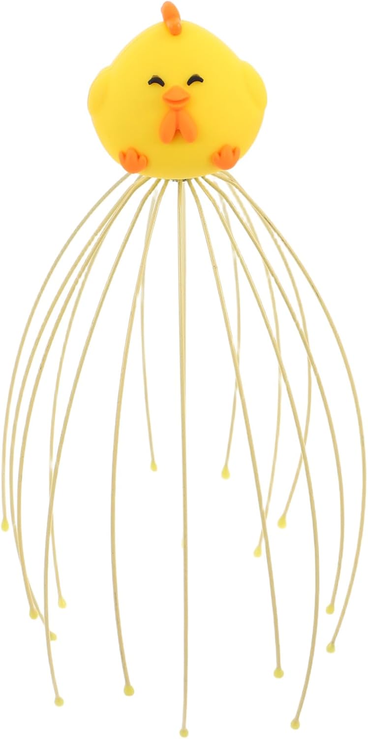 Manual Head Claw Massager for Scalp Relaxation Handheld Multi-Functional Cartoon Design Versatile Head Neck Shoulder Massage Tool for Stress Relief and Full Coverage