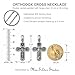 925 Sterling Silver Orthodox Cross Necklace Chain 20 Inch - Double-Sided Eastern Cross Pendant with Jesus Crucifix & Сhurch - Unique Christian Religious Jewelry for Men Women - Handmade