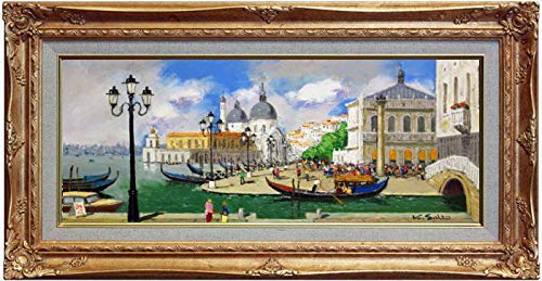 Amazon.co.jp: 斉藤 要 『ベネチア』 油絵・油彩画 WF3 : ホーム＆キッチン