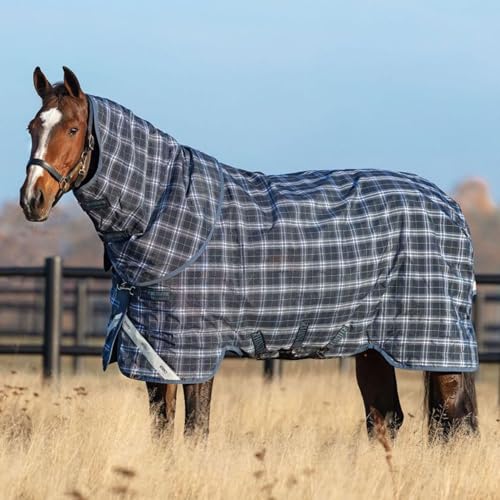 Horseware Ireland Rhino Plus Turnout 0g, Color: Navy Check/Indigo, Size: 78 (AABP81-C3C0-78)