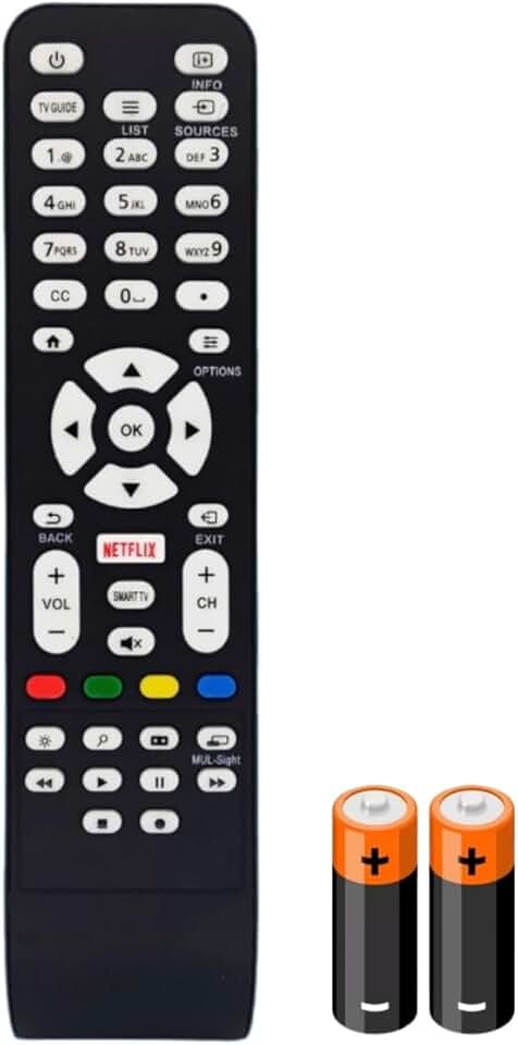 Controle Remoto Compatível com Smart TV AOCC, LED LCD, com Pilhas Integradas
