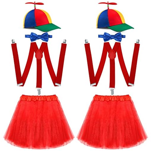 8 Pcs Tweedledum/-dee costume set