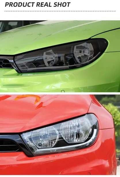 フロントライト 透明 スモークブラック ステッカー for VW Scirocco MK3 【ヘリテ】 TDI R