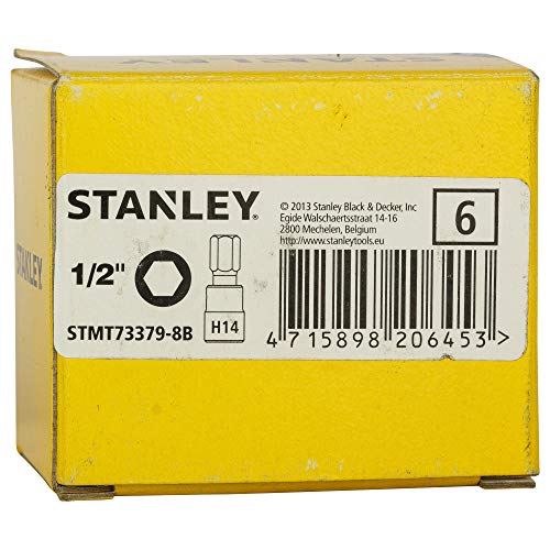 Image of Stanley Alloy Steel Stmt73379-8B 1 /2'' 14Mm Hexagonal Bit Socket