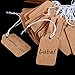 300 Pieces Kraft Price Tags with Elastic Hanging String Writable Blank Price Labels Small Marking Display Tags(1.38 x 0.71 Inch)