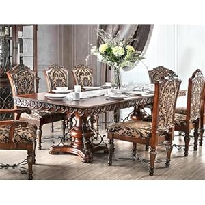 Furniture of America Eleanora 9 Piece Wood Dining Set in Brown Cherry Furniture of America Eleanora 9 Piece Wood Dining Set in Brown Cherry