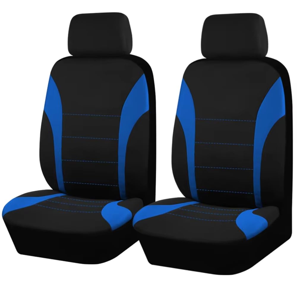 TVVXIO Car Seat Cover, for Dacia Sandero 3/Stepway 3/Dacia Jogger 2021-2024 2025 Front Seat and Headrest Covers, NonSlip Front Protectors Interior Accessories,D Blue