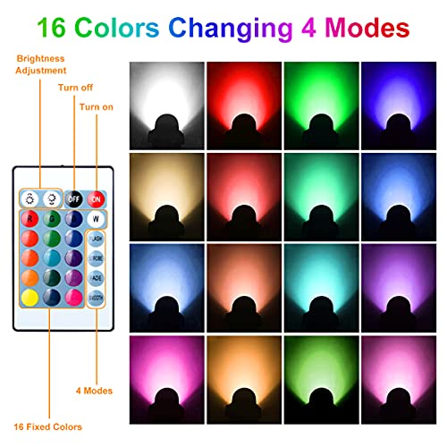 T-Sunus Led Landscape Color Changing Lights Rgb Landscape Lighting With Transformer 12V-24V Low Voltage Outdoor Spotlights Garden Lights With Remote Control #TOP1