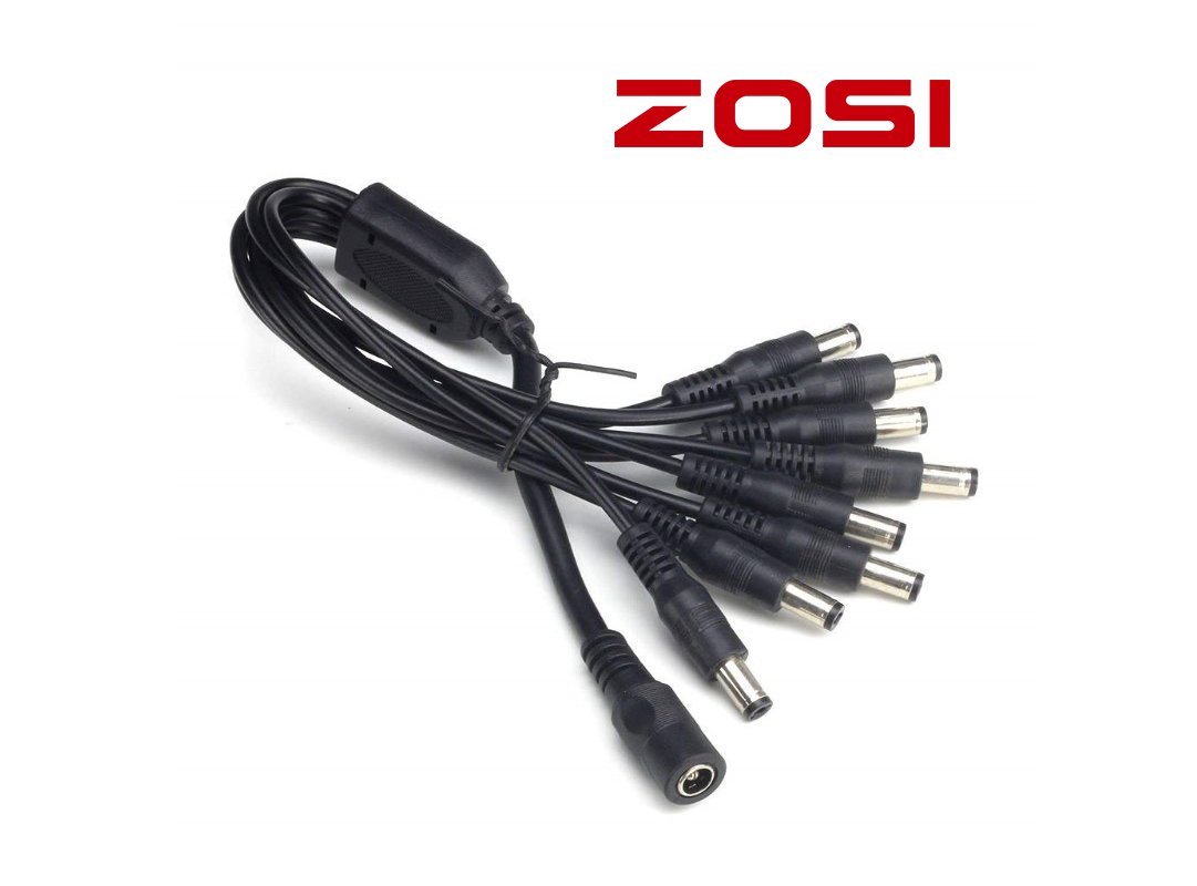 ZOSI DC 1 Female to 8 Male Output Power Splitter Cable Y Adapter for
