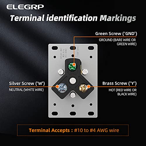 Elegrp 30 Amps Rv Receptacle, Flush Mounting Power Outlet, Nema Tt-30R 120V, Electrical Straight Blade Receptacle For Rv And Travel Trailers, Heavy Duty, Grounding, 2 Pole 3 Wire, Ul Listed, 1 Pack #TOP3