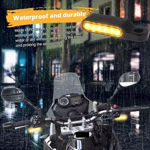 Trasero parada luz 2 intermitentes para motocicleta de 12V amarillos de scooter 4
