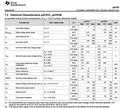 Texas Instruments (( 6 Pieces )) Ua741Cp Ic Opamp Gp 1Mhz Sgl Lp 8Dip 741 Ua741, Ic Opamp Gp 1Mhz 8Dip, Linear - Amplifiers - Instrumentation, Op Amps, Buffer Amps #TOP2