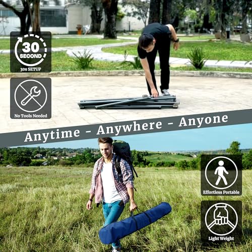 Image of Tranquillo Universal Double Hammock with Stand Included for 2 Persons /Foldable Hammock Stand 600 lbs Capacity Portable Case - Inhouse, Outdoor, Camping, Grey