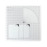 Tonic Studios 350e - Alfombrilla de Corte (Cristal, 30 x 30 cm), Color Blanco y Verde