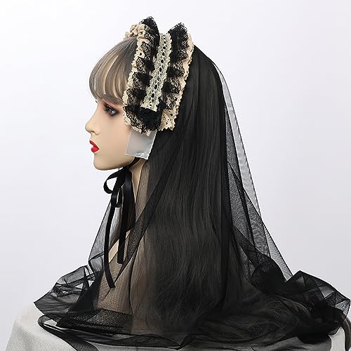 Mantilla de encaje de alta calidad BLESSUME con velo triangular clásico 5