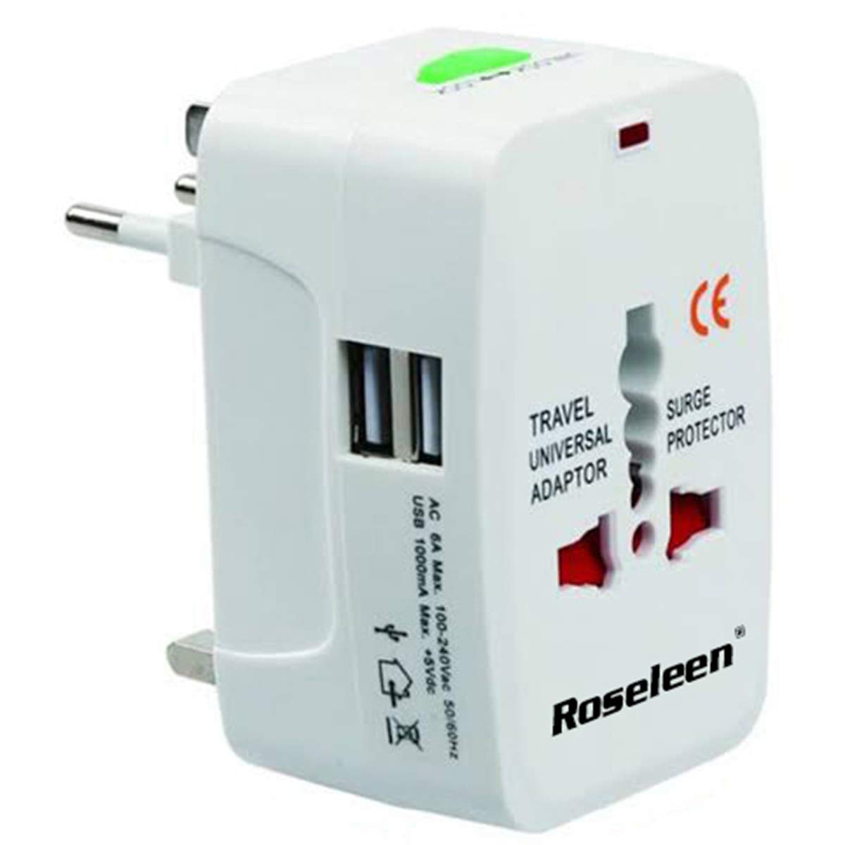 Roseleen International Travel Adapter with 2 USB AU UK US EU Plug Adapter (B081D1VR2T) Amazon Price History, Amazon Price Tracker