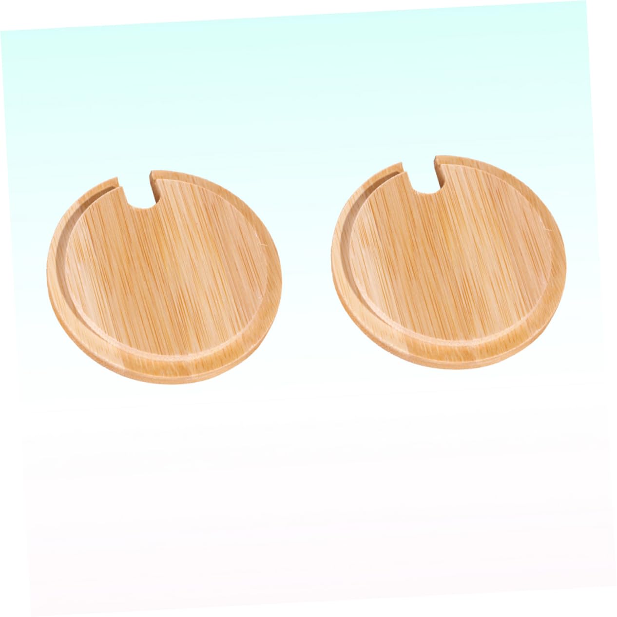 PRETYZOOM 2pcs Bamboo Cup Lid 8.6cm Diameter Cup Cover Coaster for Coffee Tea Water