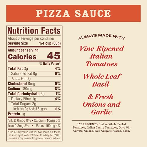 Image of Rao's Homemade Classic Pizza Sauce Made with Italian Tomatoes, 12.3 oz (Pack of 2)