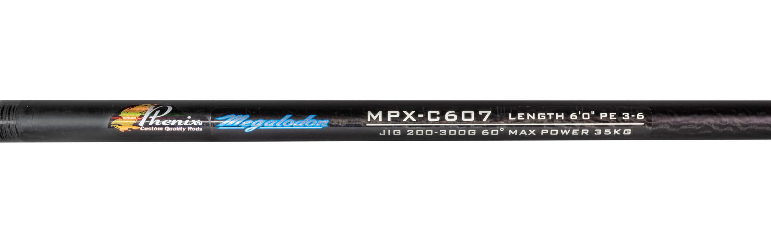 Phenix Rods Megalodon Blank / 6? / PE LINE 3-6/200-300 G Lure WT / 1 PC/MOD/Fast Action / 9 TIP / 5.97 OZ