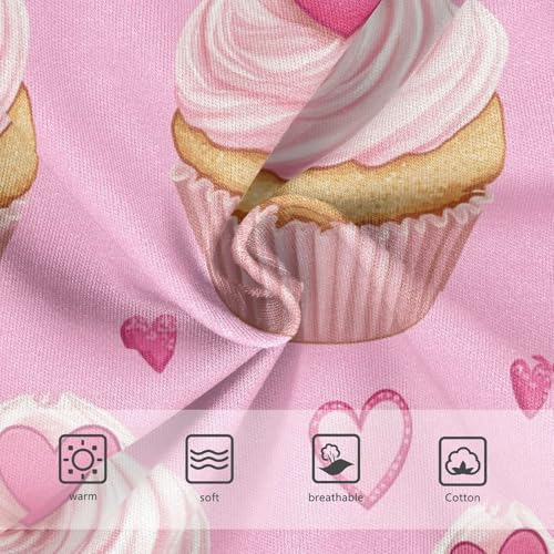 Wusikd Cute Pink Cupcakes Girls' Underwear Cotton Heart Girls Briefs Soft Toddler Underwear 2T3