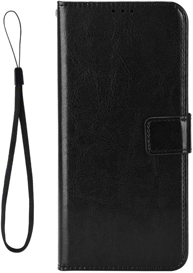 Case suitable for Infinix Note 12 Pro 5G Leather Stand Wallet Flip Case for Infinix Note 12 Pro 5G Retro magnetic Phone shell Wallet phone case with Card Slots Black