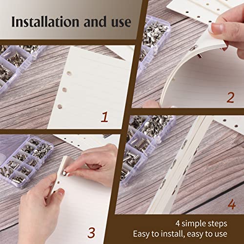 Buchschrauben 160Stk Chicago Schrauben Binding Schrauben Schraube Beiträge Nagel Rivet Chicago Button für Leder Buch Papier Gürtel Menüs DIY Basteln