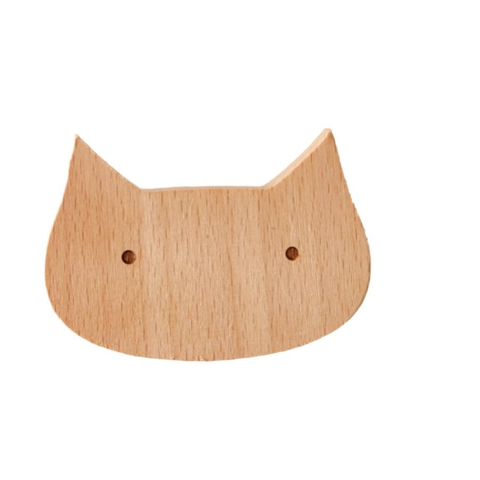 Suodebyy Cat Coat Hooks Wall Mounted 1Pcs Wooden Hooks Room Decor
