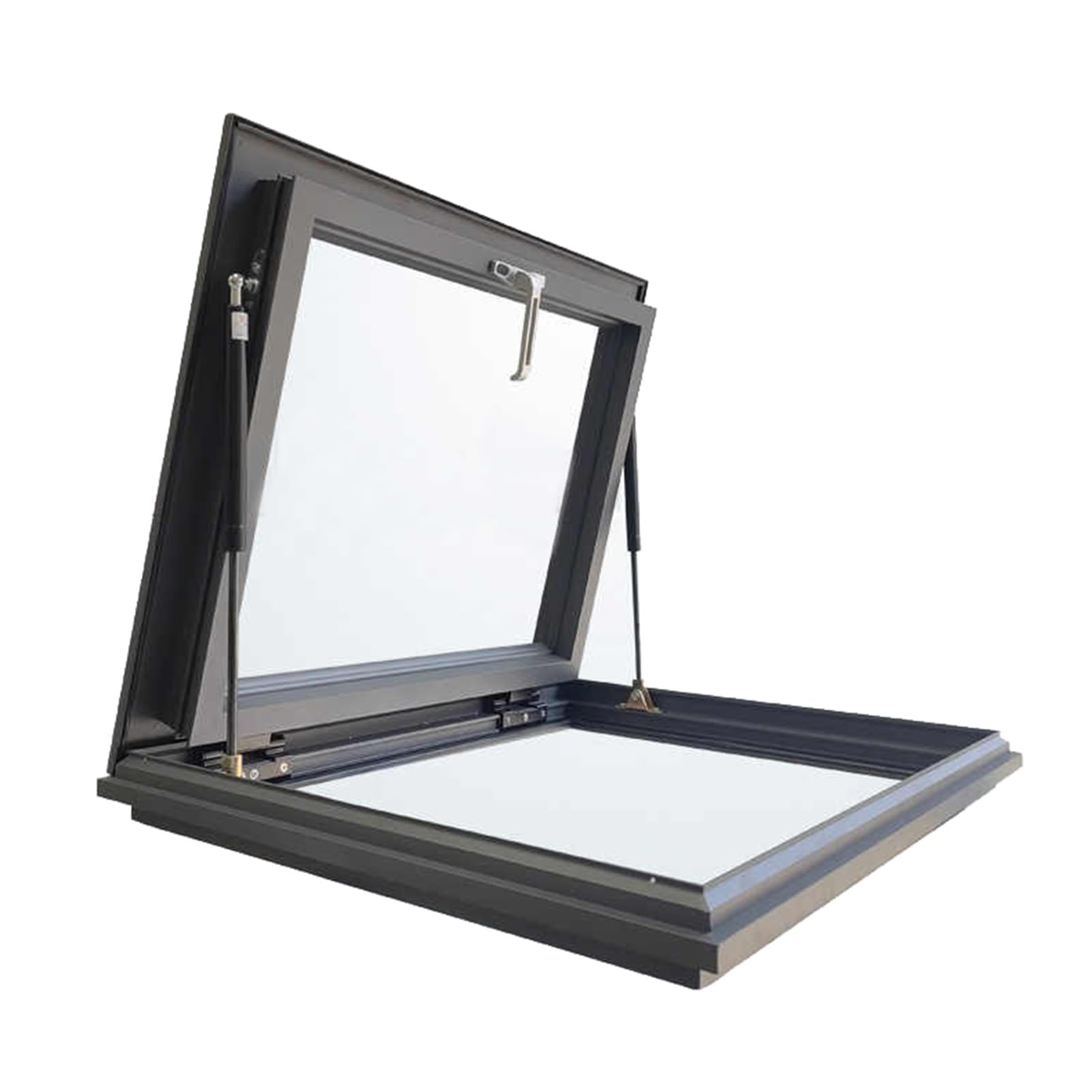 Lucernario per Tetto Finestre da Tetto Personalizzabili con Vetro Rinforzato, Lucernario in Alluminio per Tetti Piani/ a Falda, Finestra per Illuminazione Naturale di Vecchie Case/ Seminterrati(100x84