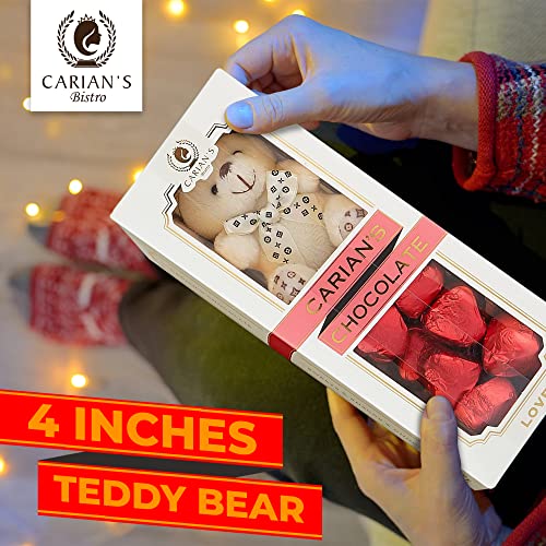 Carian's Bistro Chocolate Gift Box, Mother's Day Gift, 18 Pieces Gourmet Milk Chocolate Hearts With Teddy Bear Gift (Bear & Love) #TOP7