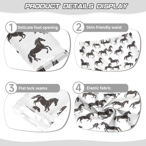 Girls Leggings Horse Silhouette Toddler Girls Clothes Leggings for Girls Toddler Girls Leggings 3-4T3