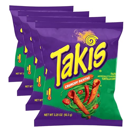 Takis Crunchy Fajitas Flavored Rolled Tortilla Chips Snack Size Bag
